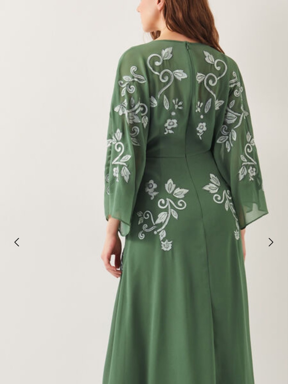 NWT Monsoon London Embroidered Kimono Sleeve Midi Dress - Picture 2 of 13